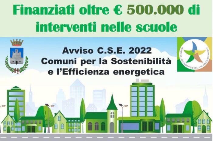 500 mila euro per la sostenibilità energetica di alcuni edifici comunali