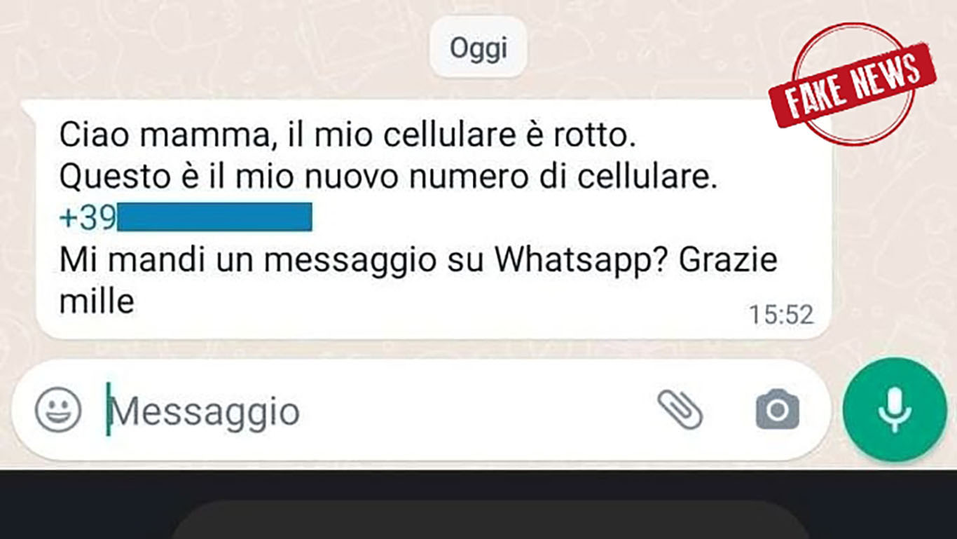 «Ciao mamma, ho il cellulare rotto»: la truffa viaggia su Whatsapp