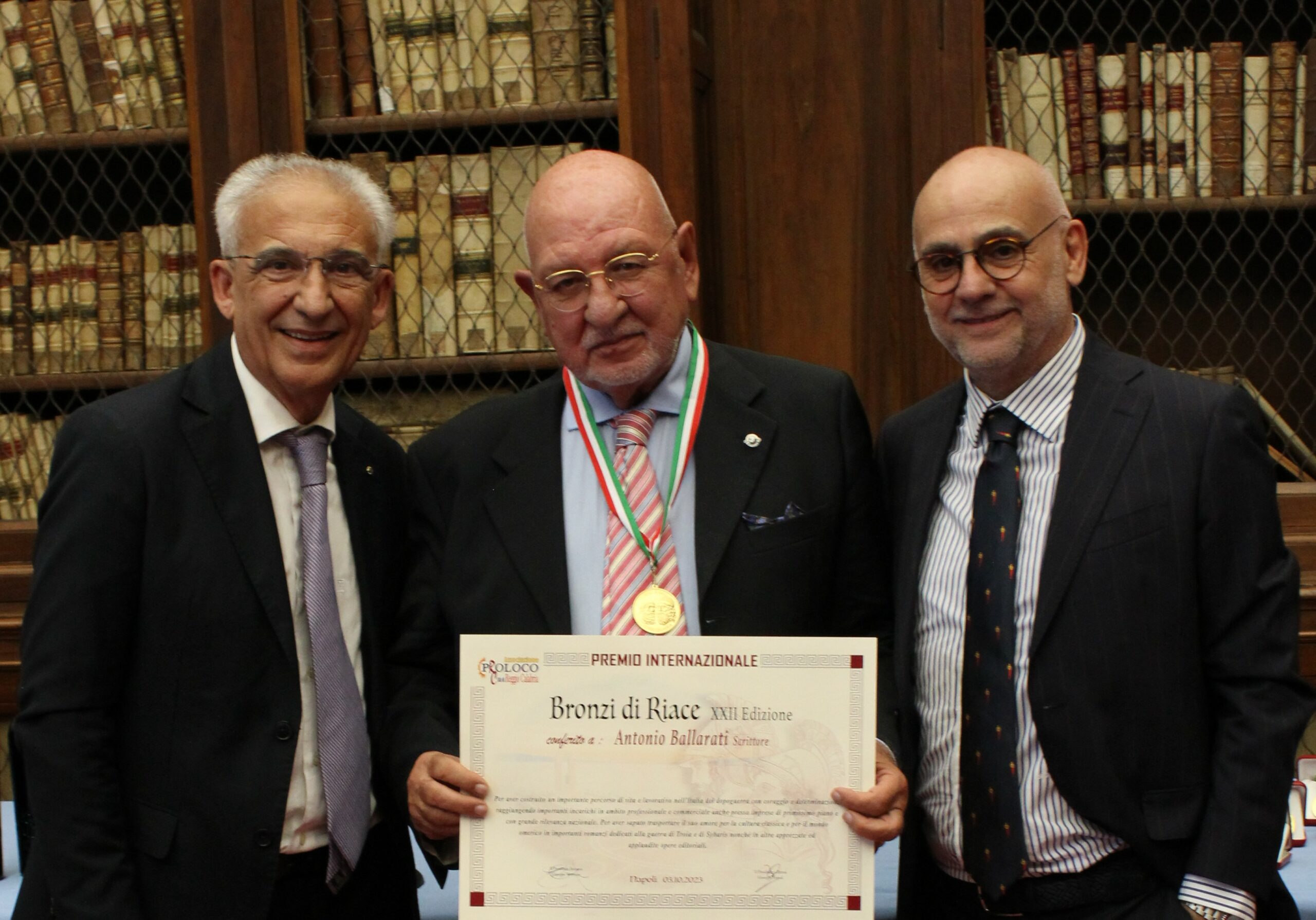 Premio Internazionale Bronzi di Riace ad Antonino Ballarati